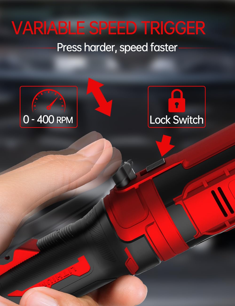 3/8 Inch Cordless Ratchet Wrench, for Milwaukee M18 Battery, 88Ft-Lbs, 0-400RPM, Electric Ratchet Wrench Set with Variable Speed Trigger, Reinforced Head, R&F Switch, 7 Sockets, 3/8" to 1/4" Adapter