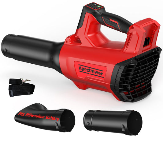 Leaf Blower Cordless for Milwaukee M18 Battery, 650CFM/160MPH 26000RPM Brushless Motor w/Turbo Mode & 4 Adjustable Speed, Lock-On Switch, Electric Leaf Blower for Lawn Care, Yard, Blowing Leaves